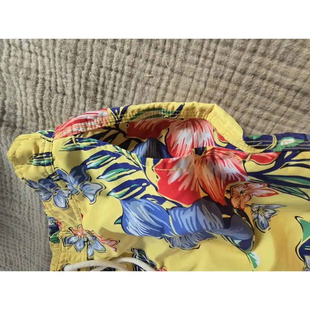 Polo Ralph Lauren Mens Floral Beachwear Swim Trunks size L beach resort cruise